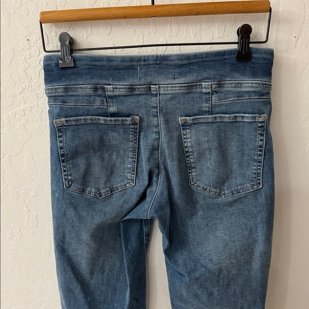 We The Free Double Dutch Split Skinny Jeans Blue Stretch Pull On Size XS - Picture 7 of 8
